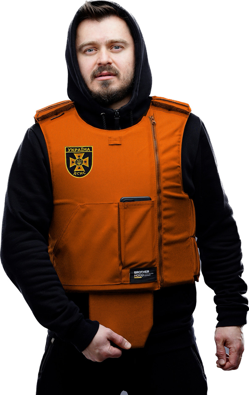 2 клас захисту Балістичний протиуламковий жилет Brotherhood BV-1 ДСНС НС НВМПЕ UHMWPE, фото 1