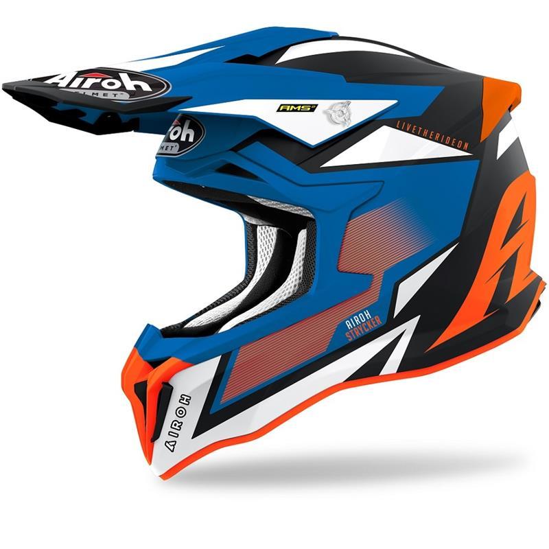 МОТОШОЛОМ ЕНДУРО AIROH STRYCKER AXE ORANGE/BLUE MATT