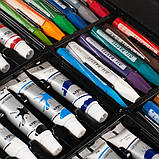 Набір для малювання у скриньці 145 предметів / Дитячий набір для творчості Рожевий/Синій, фото 5