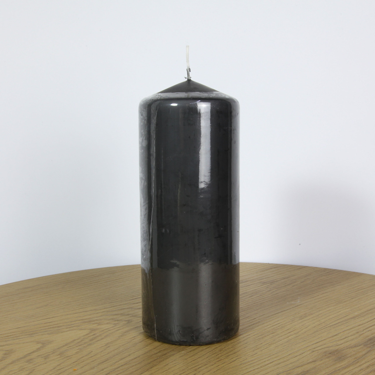 Свічка велика парафінова чорна Bispol 20*8 см циліндр 90 годин