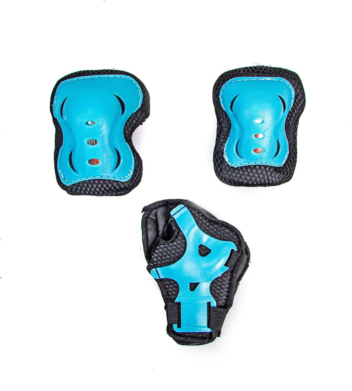 Комплект дитячого захисту 3-в-1 (на коліна, лікті і долоні) Sport Series. Бірюзова