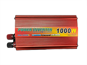 Інвертор перетворювач автомобільний Power Inverter 12v-220v 1000W