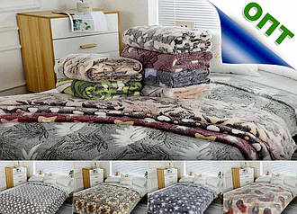 ОПТ: Плед Євро флісовий стрижений "Візерунок ніжний"