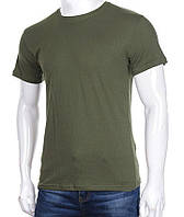 Летняя футболка мужкая однотонная (хаки), трикотажные мужские футболки