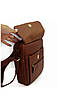 Сумка чоловіча через плече з натуральної шкіри / колір рудий / 25×19×6 см, фото 2
