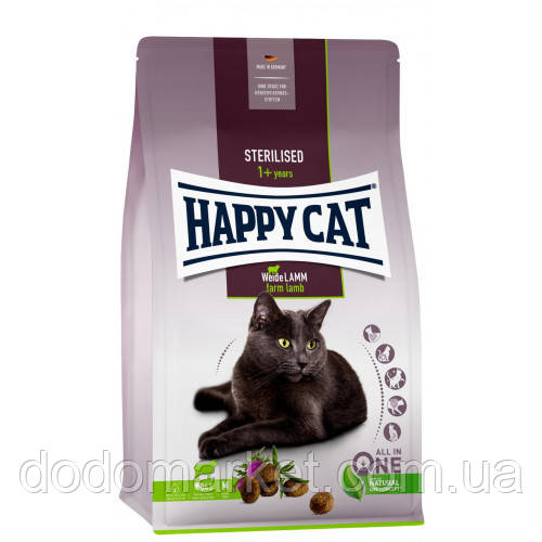 Сухий корм для стерилізованих кішок з ягням Happy Cat Supreme Adult Sterilised 4 кг