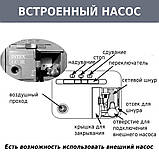 Надувний матрац ліжко 152х203х33см двомісне велюрове з електронасосом Intex DELUXE 67770, фото 6