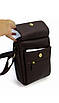 Сумка чоловіча через плече з натуральної шкіри / колір чорний / 25×19×6 см, фото 5