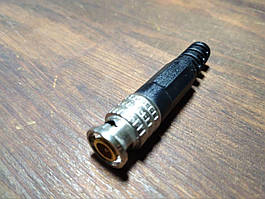 Штекер BNC під кабель із пружиною, пластиковий