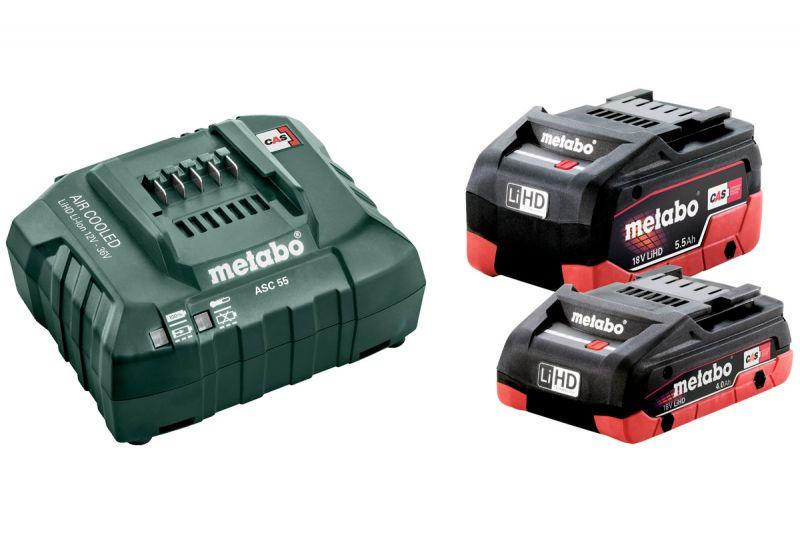 Базовий комплект Metabo LiHD 1x4.0 А·год + 1x5.5 А·год + 1x ASC 55