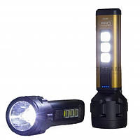 Ручной светодиодный фонарь аккумуляторный лампа с боковым светом COBA CB-C66 USB