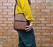 Сумка чоловіча через плече з натуральної шкіри / колір рудий / 25×19×6 см, фото 9