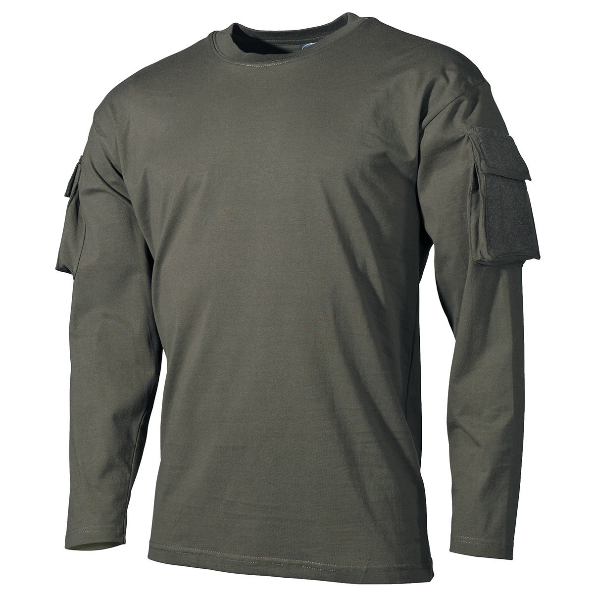Футболка бавовняна з довгим рукавом і кишенями MFH Longsleeve Olive 00123B