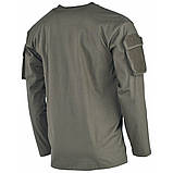 Футболка бавовняна з довгим рукавом і кишенями MFH Longsleeve Olive 00123B, фото 4