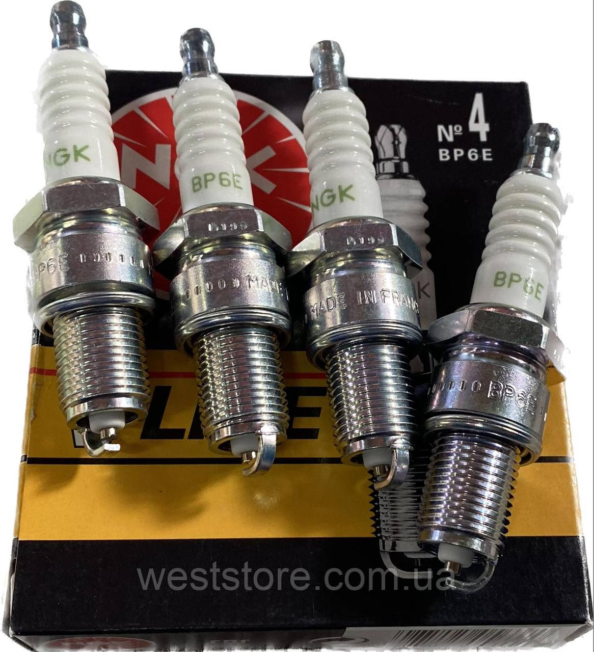 Свічки запалювання "NGK V-Line №4 ( ВР6Е) оригінал ваз 2101 2102 2103 2104 2105 2106 2107, фото 1