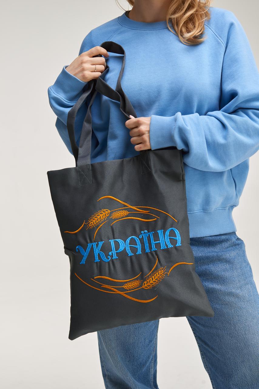 Еко сумка MEREZHKA "Україна" графіт