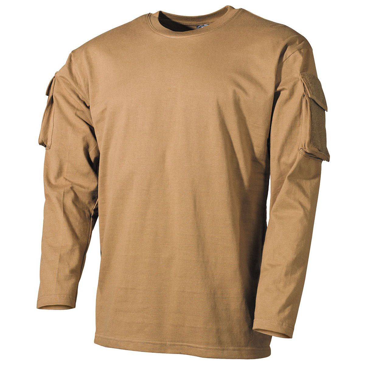 Футболка бавовняна з довгим рукавом і кишенями MFH Longsleeve Coyote 00123R