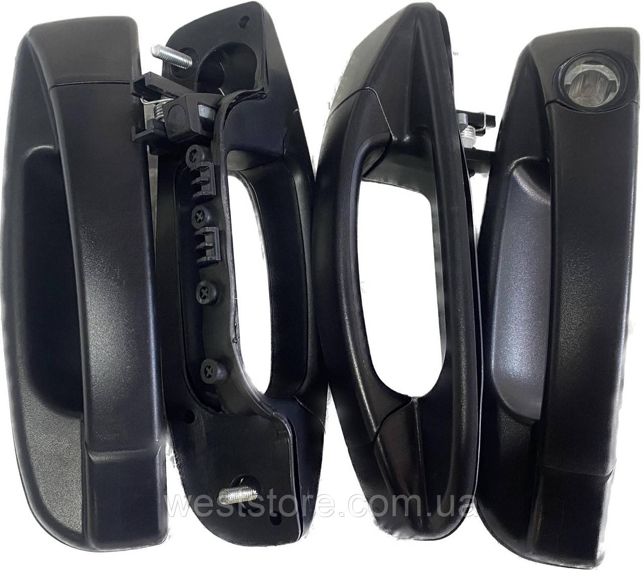 Ручки євроручки дверей Ваз 2101,2102,2103,2106,2131 Нива зовнішні Євро (к-кт 4 шт.), фото 1