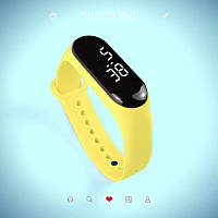 Детские сенсорные электронные часы с браслетом водонепроницаемые Жёлтый