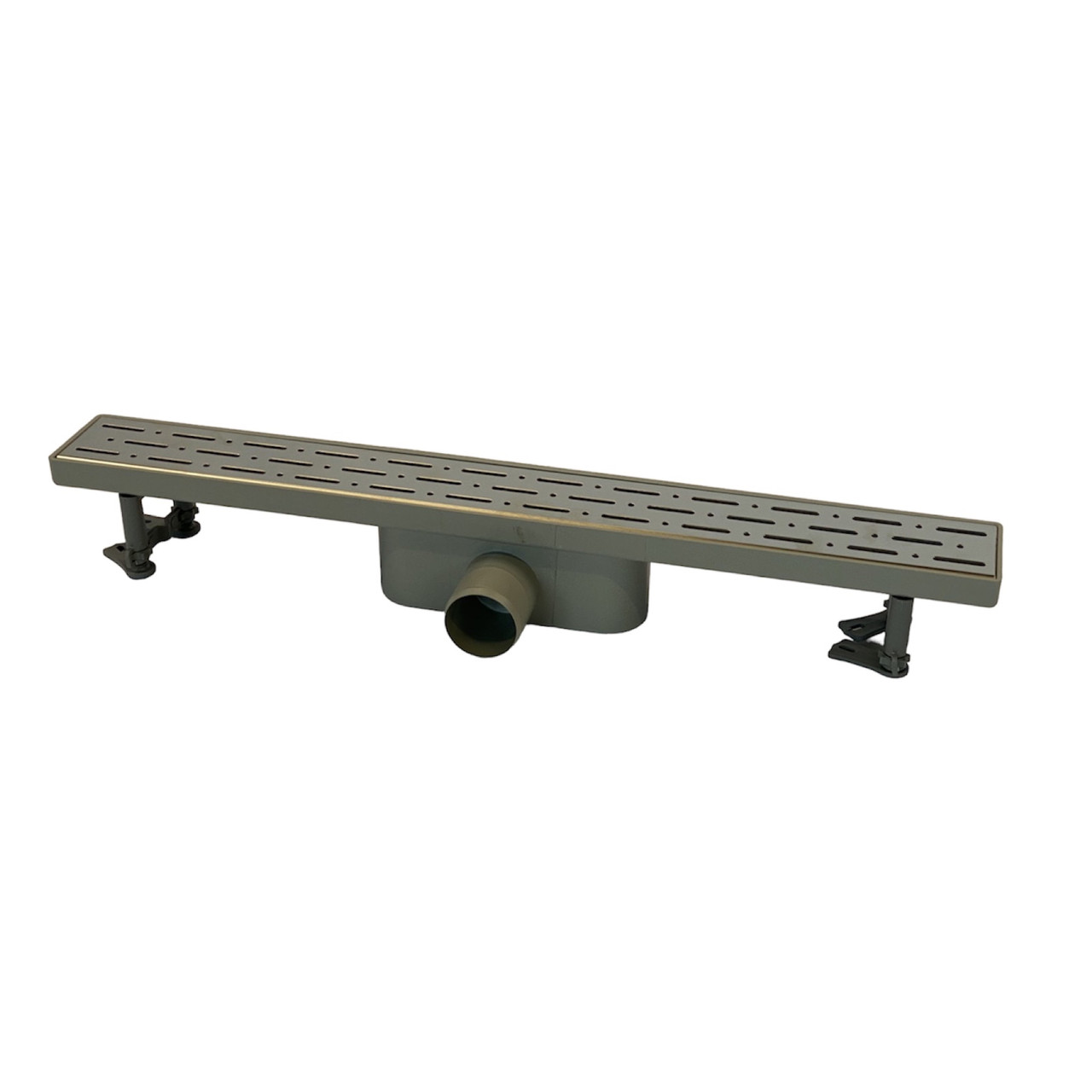 Трап для душа без фланця, решітка "Дощ" 80 см, Душовий водовідвідний лоток з пластиковим корпусом, фото 1