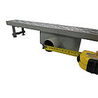 Трап для душа без фланця, решітка "Дощ" 80 см, Душовий водовідвідний лоток з пластиковим корпусом, фото 6