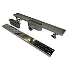 Трап для душа без фланця, решітка "Дощ" 80 см, Душовий водовідвідний лоток з пластиковим корпусом, фото 3