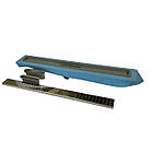 Лінійний трап Mertinoks з горизонтальним фланцем, решітка "Квадрат" 80 см, Душовий канал з візерунком квадрат, фото 5