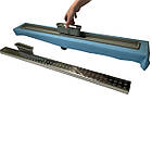 Лінійний трап Mertinoks з горизонтальним фланцем, решітка "Квадрат" 80 см, Душовий канал з візерунком квадрат, фото 7