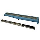 Лінійний трап Mertinoks з горизонтальним фланцем, решітка "Квадрат" 80 см, Душовий канал з візерунком квадрат, фото 9