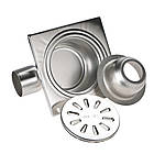 Трап з нержавіючої сталі 15*15см, горизонтальний, D50, фото 7