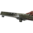 Душовий канал без фланця 80 см решітка "Дощ", Каналізаційний трап з подвійним гідрозатвором, фото 6