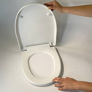 Туалетне сидіння з мікроліфтом із дюропласту Style 0408, Сидіння для унітазу з антибактеріальним покриттям