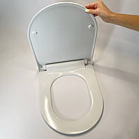 Кришка для унітазу Slim Elegance 0411, Туалетне сидіння овальної форми з механізмом плавного опускання