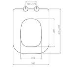 Сидіння для унітазу з термопласту з кришкою з мікроліфтом Canto 0339, Високоякісне туалетне сидіння, фото 3
