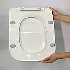 Сидіння для унітазу з термопласту з кришкою з мікроліфтом Canto 0339, Високоякісне туалетне сидіння, фото 5