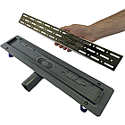 Трап для душу, сухий затвор, решітка "Дощ" 50 см, поворотний сифон на 360, фото 2