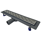 Трап для душу, сухий затвор, решітка "Дощ" 50 см, поворотний сифон на 360, фото 4