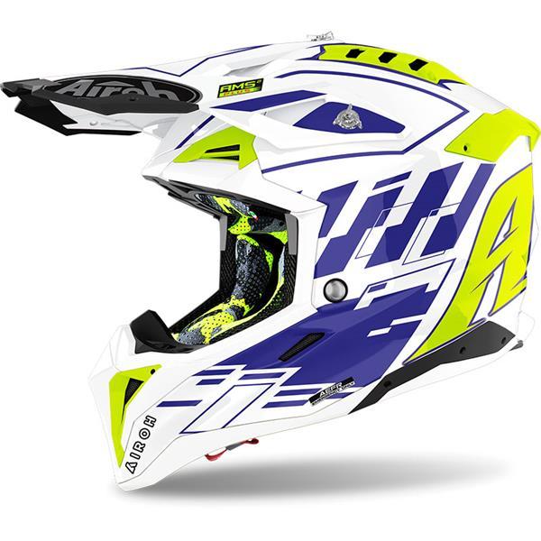 МОТОШОЛОМ ЕНДУРО AIROH AVIATOR 3 RAMPAGE BLUE GLOSS