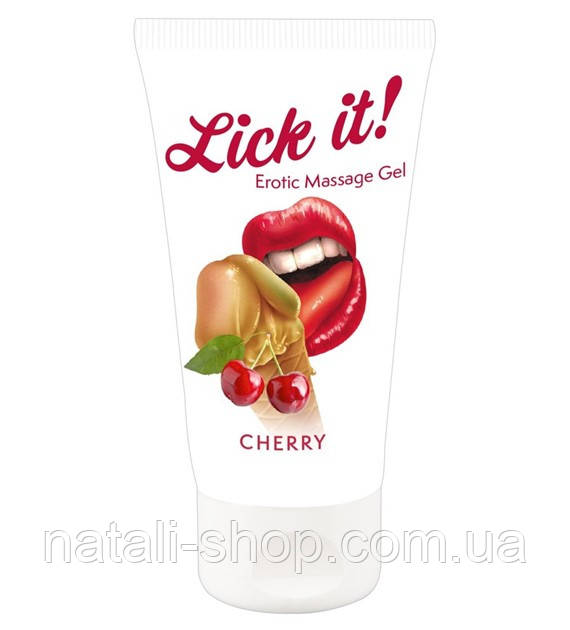 Оральний лубрикант зі смаком дикої вишні Lick-it wild cherry 50ml