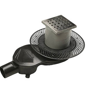 Трап 10х10см з фланцем-спірографом SDS Aqua