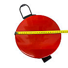 Відро для сміття з педаллю сталеве кругле червоного кольору 35см, діаметр 25см 12 літрів, фото 3