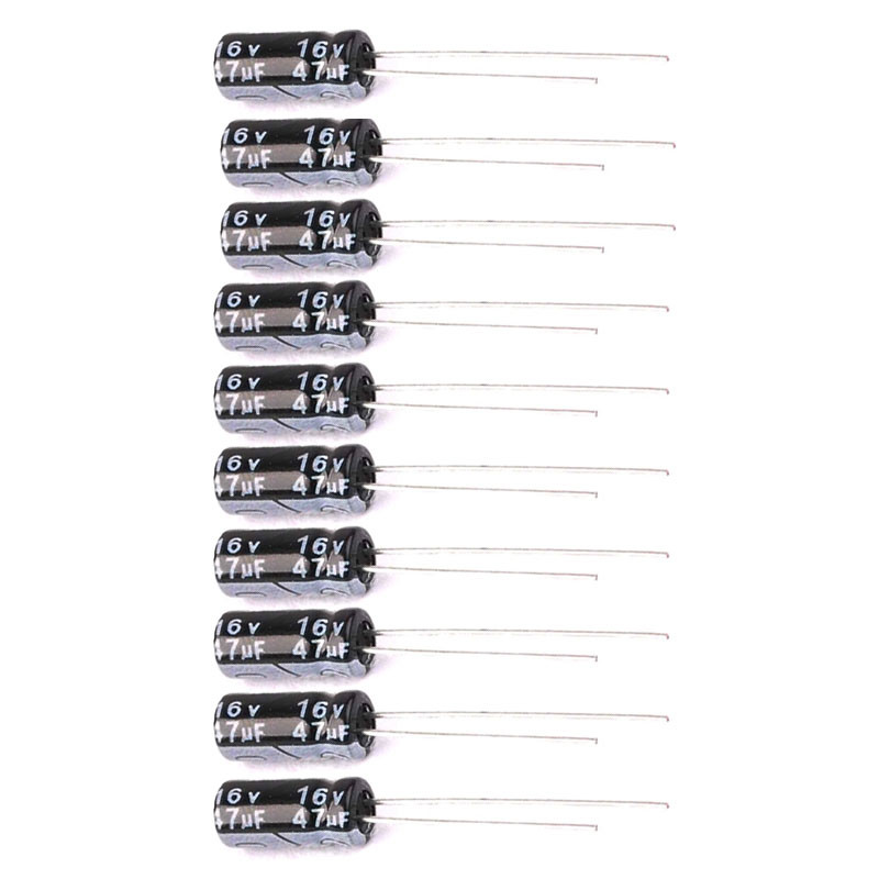 Конденсатор 47мкФ 16В 10шт електролітичний алюмінієвий, 105С, фото 1