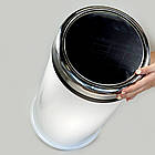 Кругле відро для сміття з рухомою кришкою з нержавіючої сталі 27 літрів білого кольору, фото 5