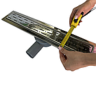 Душовий канал з решіткою і корпусом з нержавіючої сталі, решітка "Дощ" 60см, поворотний сифон на 360°, фото 6