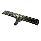 Душовий канал з решіткою і корпусом з нержавіючої сталі, решітка "Дощ" 60см, поворотний сифон на 360°, фото 3