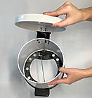 Відро для сміття з педаллю з нержавіючої сталі 3 літри 22см, діаметр 21см білого кольору, фото 2