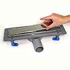 Зливний трап для душу з поворотним сифоном 360, решітка "ПІД ПЛИТКУ" 33 см, Каналізаційний зливний канал, фото 3