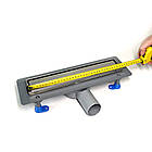 Зливний трап для душу з поворотним сифоном 360, решітка "ПІД ПЛИТКУ" 33 см, Каналізаційний зливний канал, фото 7