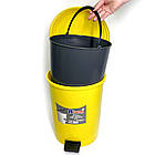 Відро для сміття побутове з педаллю на 30л пластик (Жовтий), фото 3