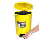 Відро для сміття побутове з педаллю на 30л пластик (Жовтий), фото 6